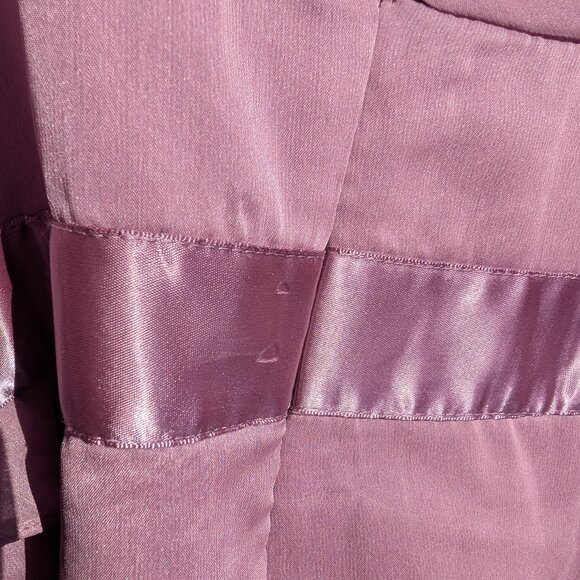 Adrianna Papell One-Arm Lilac Chiffon Sheath Dress - Picture 6 of 7